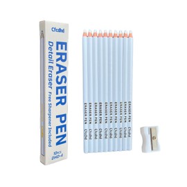 Cfcdhd erasers Pen-Shaped Eraser Precise in Erasing and Easy to Apply Force.Essential for Drawing.Essential for Children.10-Pack