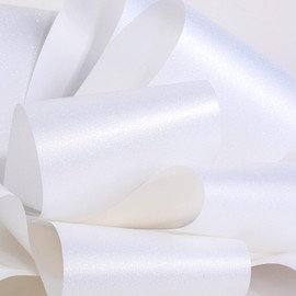 HCHENBOW 6 PCS Large Pull Bows,Bow for Gift Wrapping,6 inches, Party Gift Wedding Ribbon Bows for Wrapping Boxes or Flower Decorations, Gift Decorations (White)