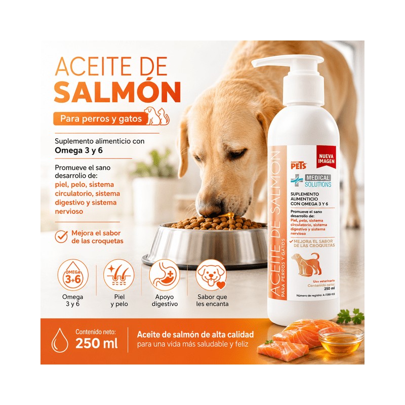 Aceite De Salmón Omega 3 Y 6 Para Perros Y