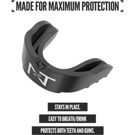 Nxtrnd Rush Mouth Guard for Boxing, Kickboxing, Muay Thai and Other Sports - Black White - 2 Pack
