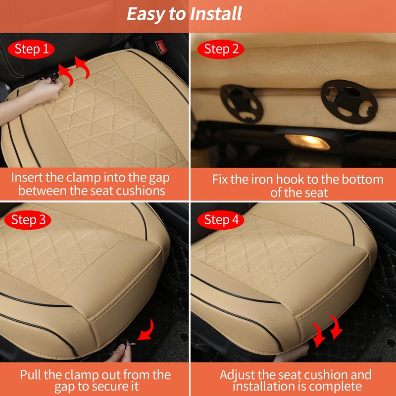 WinxMatrs Leather Front Car Seat Cover - Bottom Car Seat