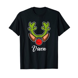 Vixen Reindeer Christmas Costume Ugly Christmas Sweater T-Shirt