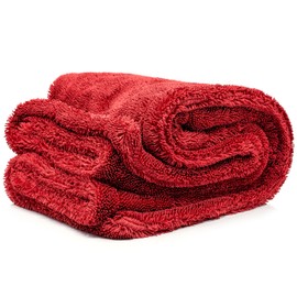 Nuke Guys Gamma Dryer XXL – Ultra Absorbent Drying Cloth 1400 gsm Red 50 x 80 cm – Lint-Free Rounded Soft Fibres Scratch-Free Extra Large – Premium Microfibre Cloth for Cars, Motorcycles, Bicycles