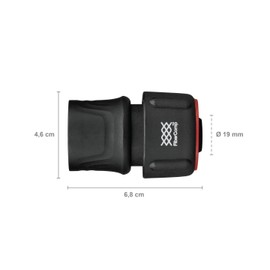 Fiskars hose connector, universal size, Ø 19 mm (3/4"), FiberComp, 40 g, black/red, FLOW, 1054787
