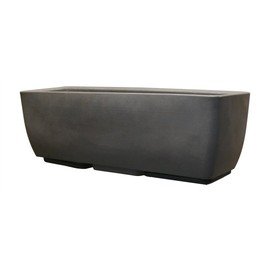 RTS Home Accents 30" x 10" Rectangular Planter for Indoor or Outdoor Gardening, Graphite Color