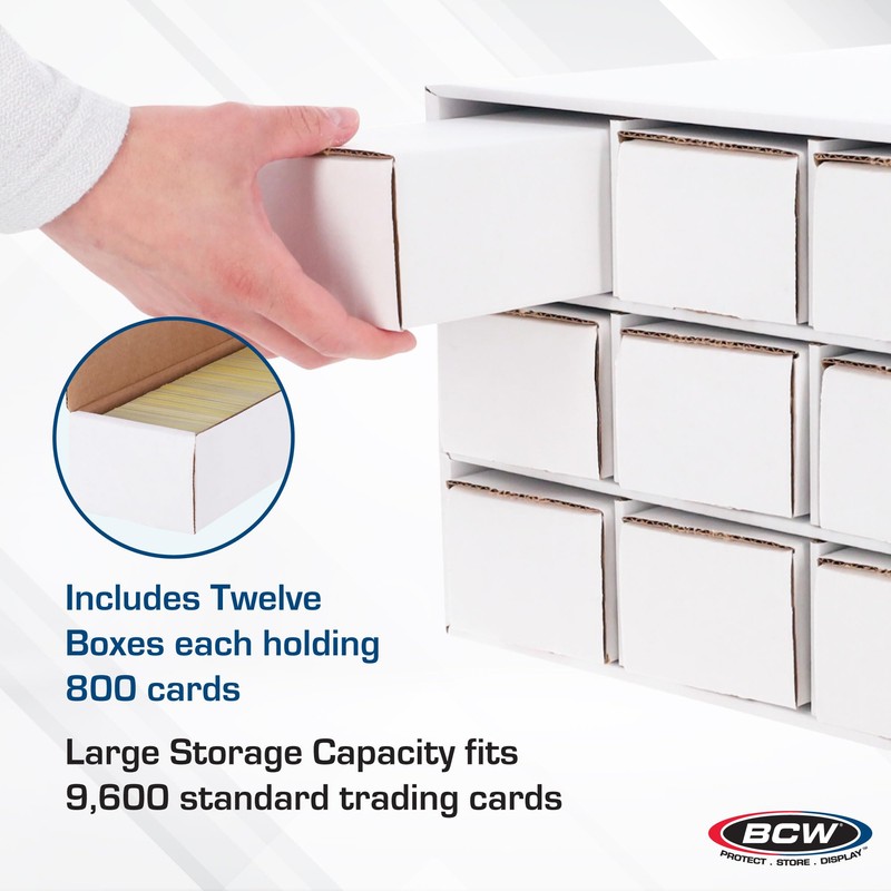 BCW Card House Storage Unit with 12 x 800ct Boxes