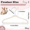 Weysat 12 Pcs Dog Clothes Hangers 11'' Non-Slip & 360°