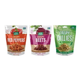 Fresh Gourmet Variety Pack - Includes 3.5 oz Crispy Balsamic Beets, 3.5 oz Crispy Red Peppers, and 3.5 oz Pickle-Flavored Crispy Dillies, Perfect for Salads, Snacks, and Toppings (3-Pack)