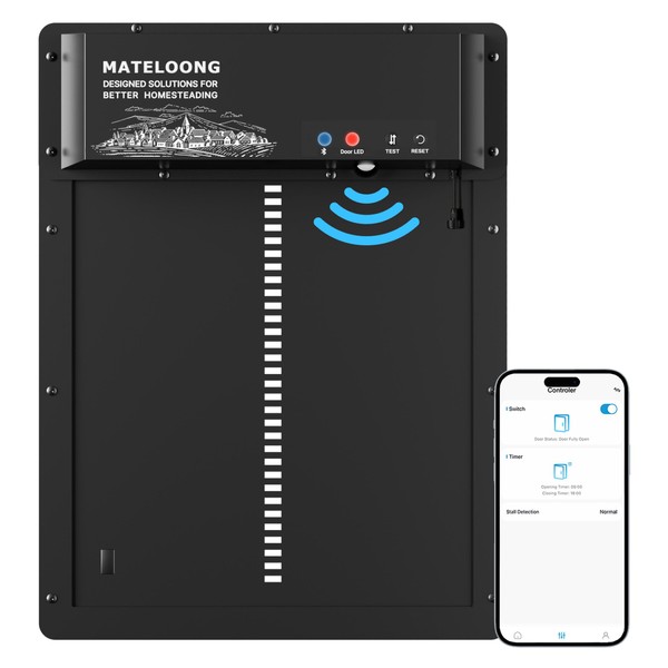 MATELOONG Smart Chicken Coop Door with App Programmable – Automatic