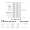 Punkray Light Grey Shower Curtain for Bathroom with Hooks,Shower Curtain