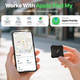 Air Tracker Tags-4 Pack, Smart Bluetooth Tracker, Item Finder Works with Apple Find My (iOS Only) App, Tag Tracker Keys Finder and Item Locator for Keys Bags Luggage Pets Wallet