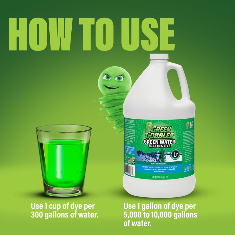 Green Water Tracing & Leak Detection Flourescent Dye - 1