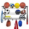 LYNK® Garage Sports Equipment Organizer - Wall Mount Ball Rack