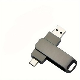 Unbranded Large Capacity 1PC Dual Interface USB Flash Drive Various Colors Memory Options - 256G Grey