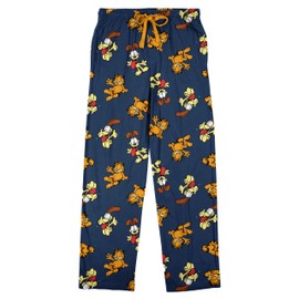 Garfield & Odie All-Over Print Men's Navy Sleep Pajama Pants XL