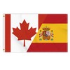 3×5 FT Canada Spain Flag, Large 100D Canadian Spanish Friendship