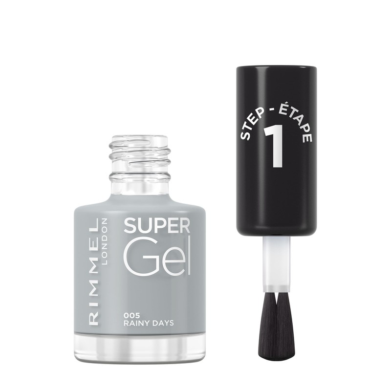 Rimmel, Super Gel Nagellack, 005 Rainy Days, Gel-Nagellack, professionelles Ergebnis,