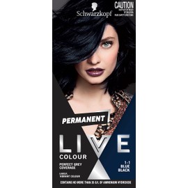 Schwarzkopf LIVE Colour Permanent Hair Colour 1.1 Blue Black