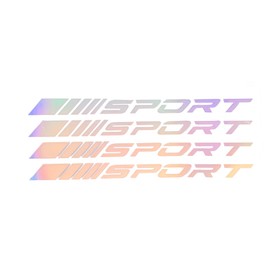 X AUTOHAUX 4 Pcs Square Wheel Rim Decal Stripe Reflective Wheel Decals Stickers Assorted Color PET