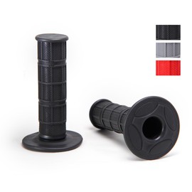 Chiallco 7/8" Motorcycle Hand Grips Dirt Bike Grips for CRF YZF WRF KXF KLX Pit-Bike, Soft Rubber Hand Handlebar Grip,Black