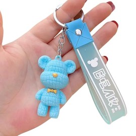 WORKIRAN Teddy Keyring, Made of Durable Plastic, Cute Keyrings for Keys, Bags or Zippers
