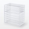 MUJI - Funda de almacenamiento de acrílico con 3 cajones,