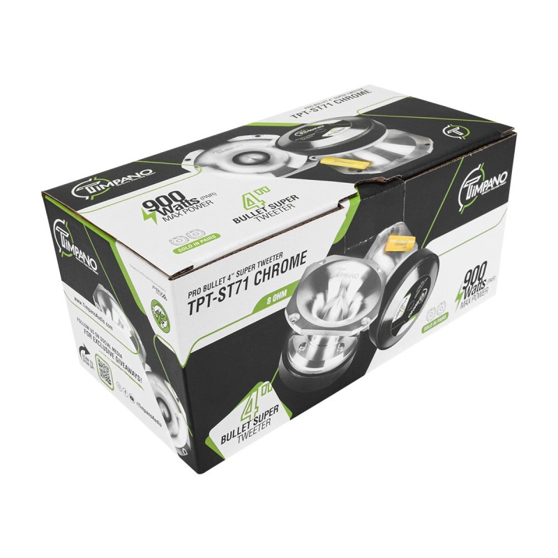 Timpano 2x Timpano 900 Watt 4" PRO Audio Super Car