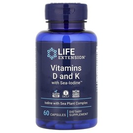 Life Extension, Sea-Iodine™ Contains Vitamins D and K, 60 capsules / Life Extension (라이프익스텐션), Sea-Iodine™ 함유 비타민D 및 K, 캡슐 60정