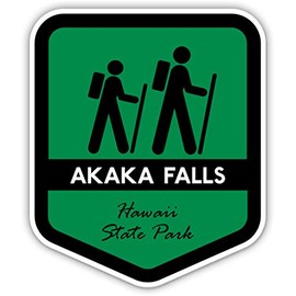 Squiddy Akaka Falls State Park Hawaii - Vinyl Sticker Decal for Phone, Laptop, Water Bottle (3" high)