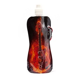 Pocket Bottles Zees Inc Cb1042 Guitar Foldable Bottle, 16 Oz, Multicolor