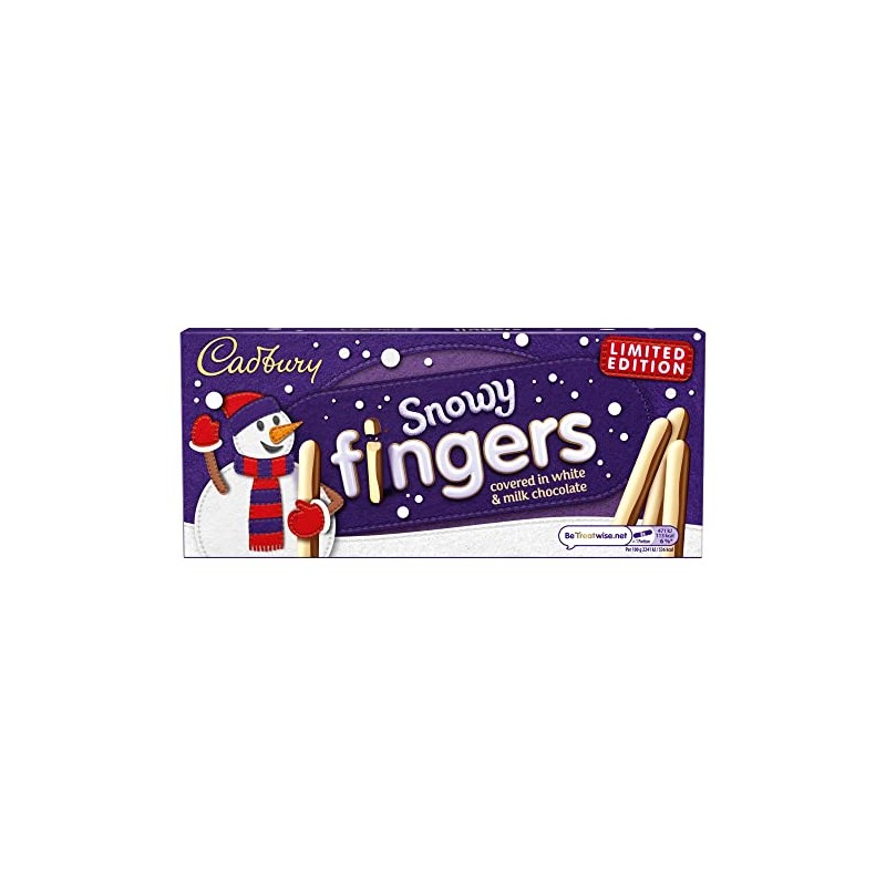 Cadbury Milk & White Chocolate Snowy Fingers 115g