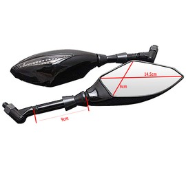 OKSTNO Universal Motorcycle Indicator 10mm 8mm Rear View Side Mirrors Integrated LED Turn Signals Fit for Street Bikes Cruiser Scooters