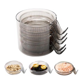 Generisch Dip Bowl, Small Bowl for Dips, Dip Bowls Set with Organiser for Dips, Jams, Jams, Ketchups, Cascade Storage (Pack of 5)