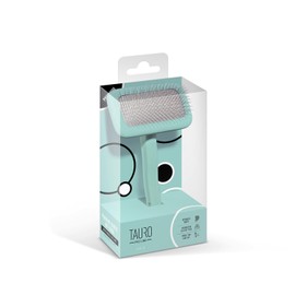 TAURO PRO LINE - Slicker Brush Rectangular M | Premium brush for dogs and cats with soft, flexible cushion ergonomic design. | Included: 1x grooming brush in Mint, Dimensions: Rectangular, 9 x 17 cm