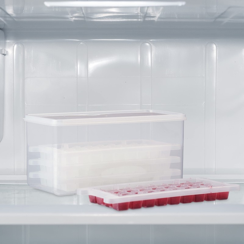 Relaxdays Ice Cube Tray Set, 5 Ice Cube Trays, BPA
