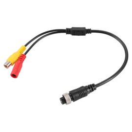 X AUTOHAUX Car RCA Cable 33.5 cm Audio Video Cable Camera Adapter M12 4 Pin Male to RCA AV DC Female
