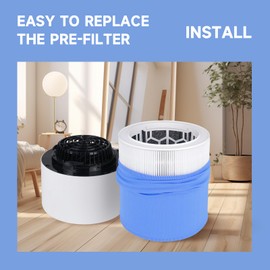 XBWW 3 Packs 511 HEPA Replacement Filters Compatible with Blueair Blue Pure 511 Air Cleaner Purifier, 3 Stages Filter of H13 True HEPA and Activated Carbon Filter,with 3pcs Cloth Cover Pre-Filters