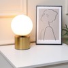 Berliget 9.3 Ins Modern Gold Globe Table Lamp, Round Bedside