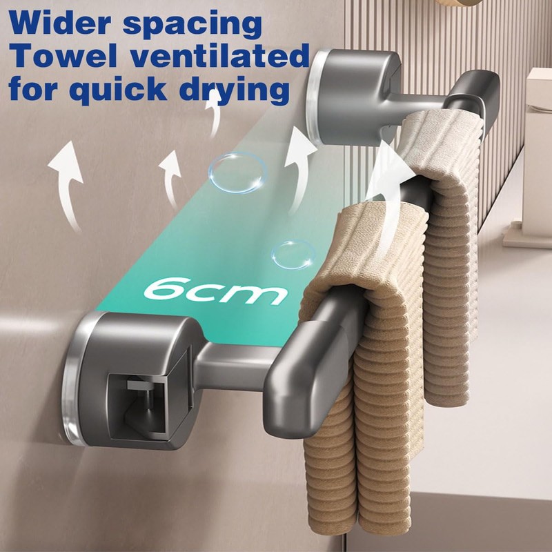 Suction Cup Towel Bar, Suction Towel Bar for Shower, Towel
