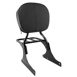 TCT-MT Luggage Rack Rigid Backrest Sissy Bar Fit For Harley 1984-2005 Softail Heritage Springer Fat Boy Classic FLSTC Night Train FXSTB Black 04 94 99 98