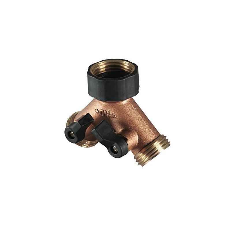 Melnor 9000 541202 2 Way Metal Hose Connector with Built
