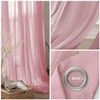 Topick Sheer Curtain with Eyelets, Transparent Curtain, Pack of 2,