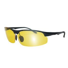 OSHAMY Sunglasses, Dimmable, Polarized Sunglasses, UV400, Ultra Lightweight, UV Protection, Driving Sports, Black x Yellow (polarized)