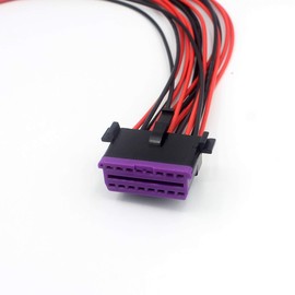 LoongGate OBD II Buchse J1962 Ersatzstecker mit 16 Kabeldosen für Fahrzeuge (mit Kabel)