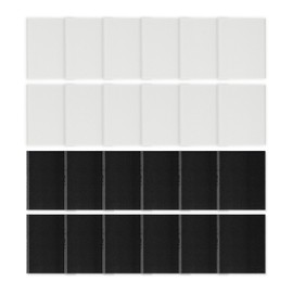 24PCS Self-Adhesive Door Corner Seals, Door Frame Seal Corner Foam, Window Seal Pad Exterior, Weather Stripping Draft Stopper for Weather Protection and Noise Isolation (Black, White)