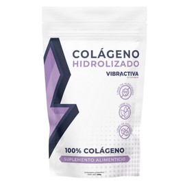 Vibractiva Colgeno Hidrolizado en Polvo, 500g, Suplemento Alimenticio para Piel y Articulaciones, Sin Sabor, 50 Porciones.                            