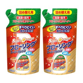 [Bulk Purchase] Super Orange Flooring Cleaner Cleaning + Stain Resistant Coating Refill, 11.8 fl oz (350 ml) x 2 Pack