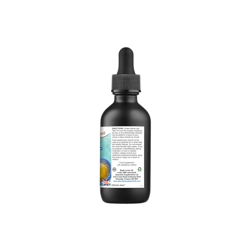 Liposomal Vitamins D3 + K2, 60ml Liquid Drops
