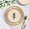 LERATIO Ceramic Dinnerware Sets for 4,Round Reactive Glaze Ceramic Plates