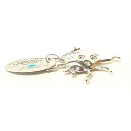 Crystal Glass Suncatcher Ladybird/Lady Bug Beetle 55 mm Silver Plated Crystal Temptations Made with SPECTRA® Crystal – Ladybird Crystal Diamante Spring Decoration